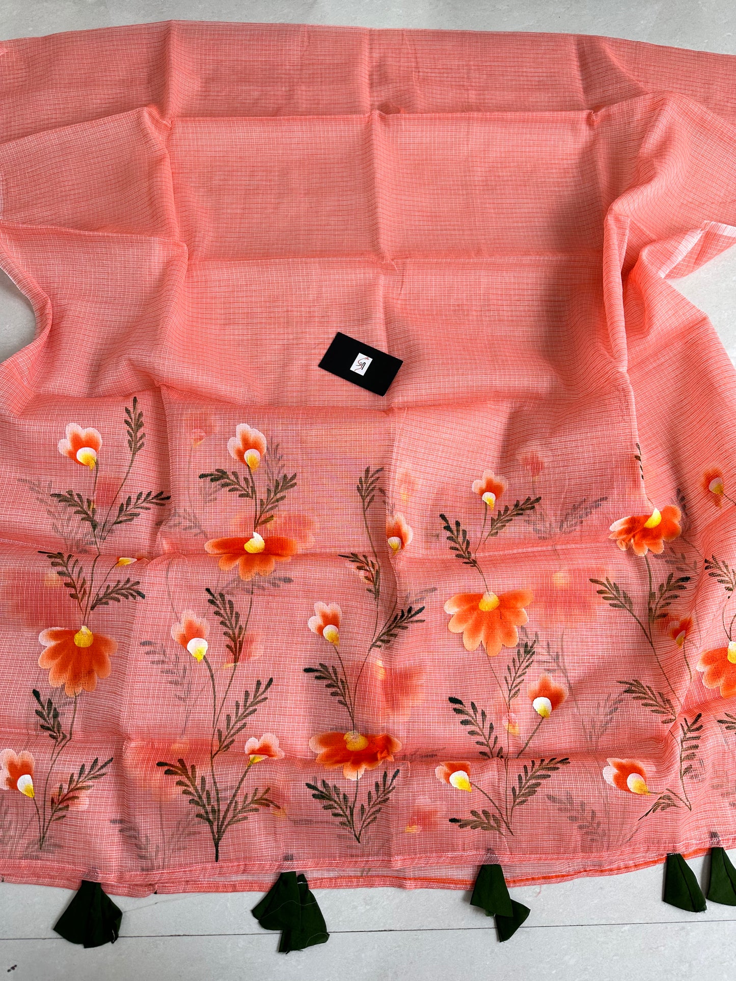 Hand painted Kota Doria Cotton Top n Dupatta