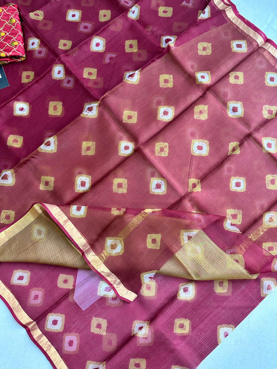 Pure Hand Tye n Dye Kota Silk Saree