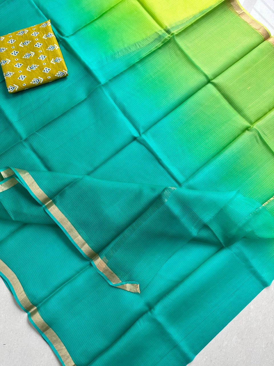 Pure Double Dyed Kota Silk Saree