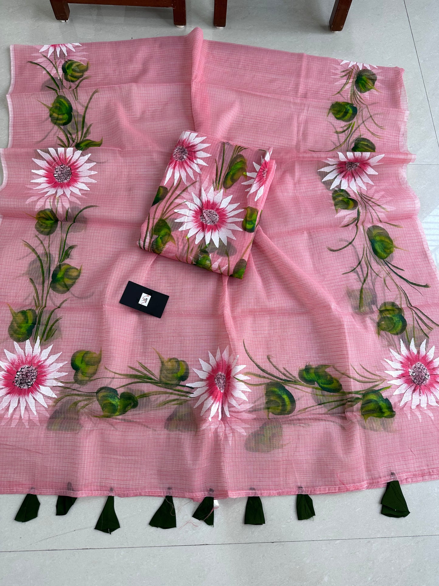 Hand Painted Kota Doria Cotton Top n Dupatta