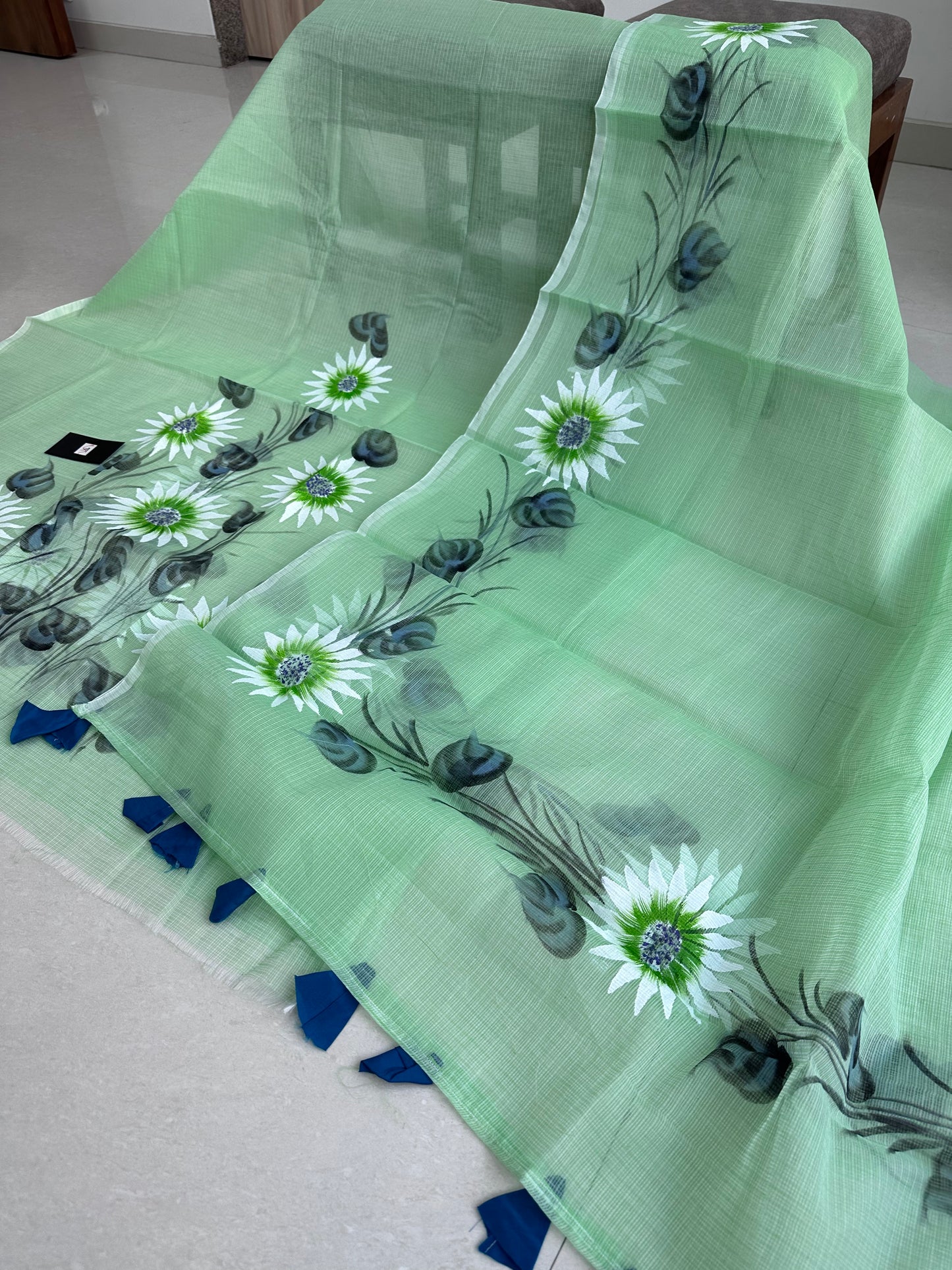 Hand Painted Kota Doria Cotton Top n Dupatta