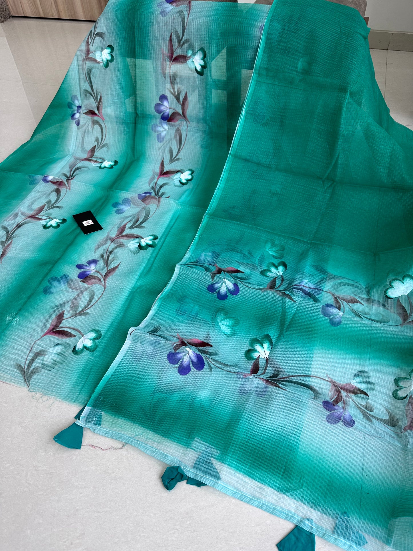 Hand Painted Kota Doria Cotton Top n Dupatta