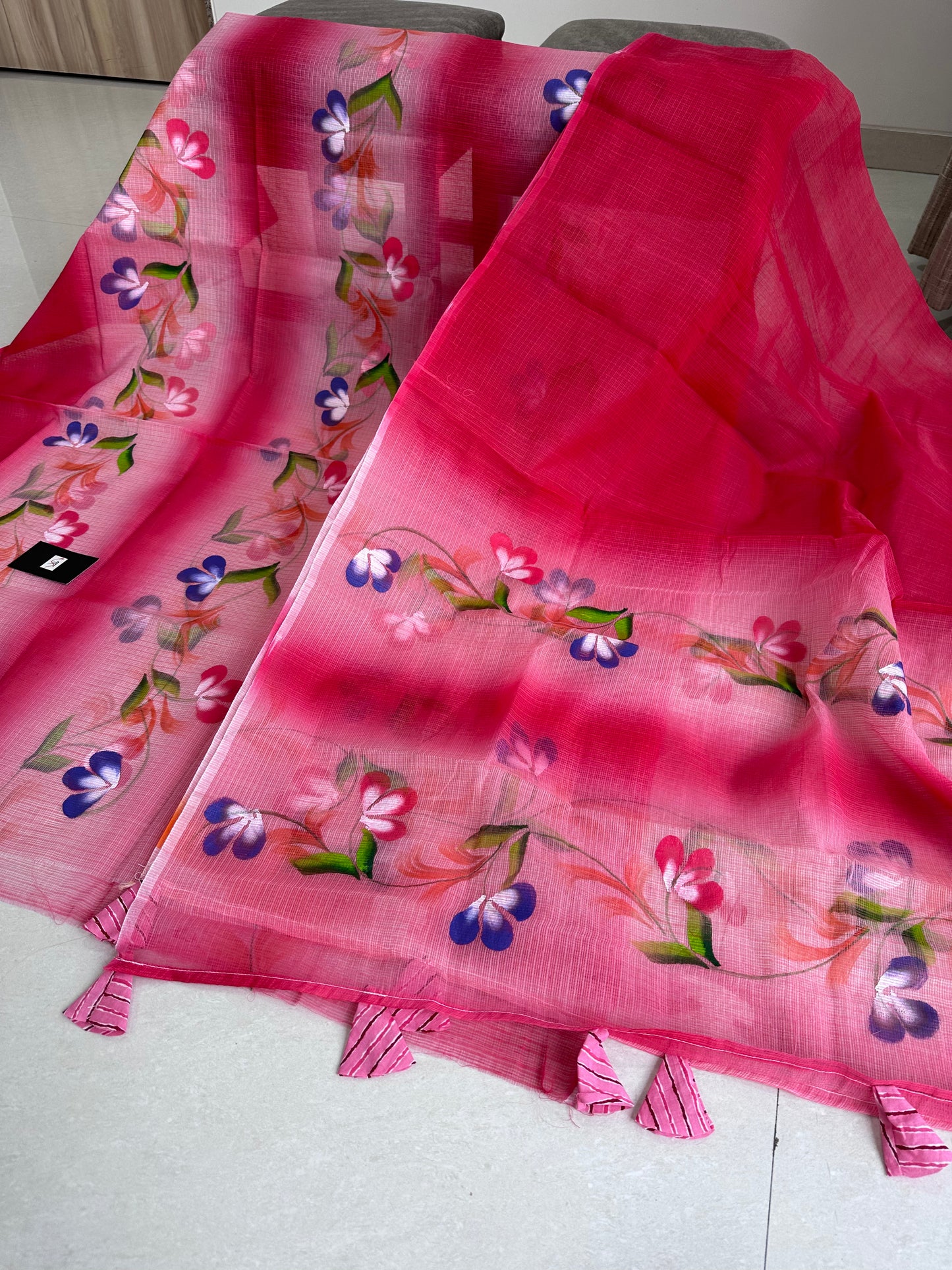 Hand Painted Kota Doria Cotton Top n Dupatta