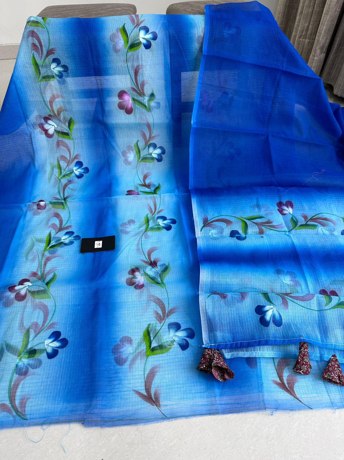 Hand Painted Kota Doria Cotton Top n Dupatta