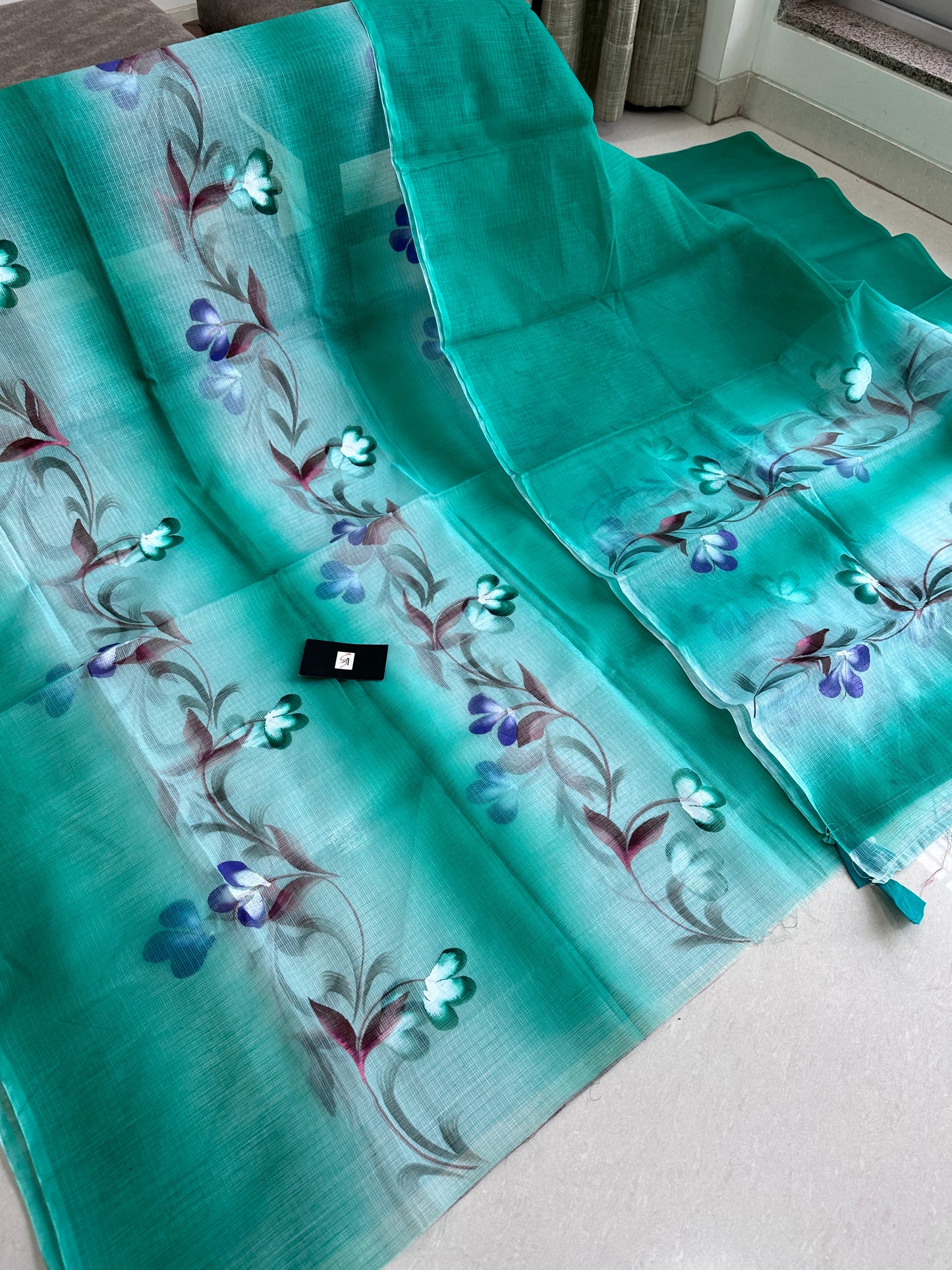 Hand Painted Kota Doria Cotton Top n Dupatta