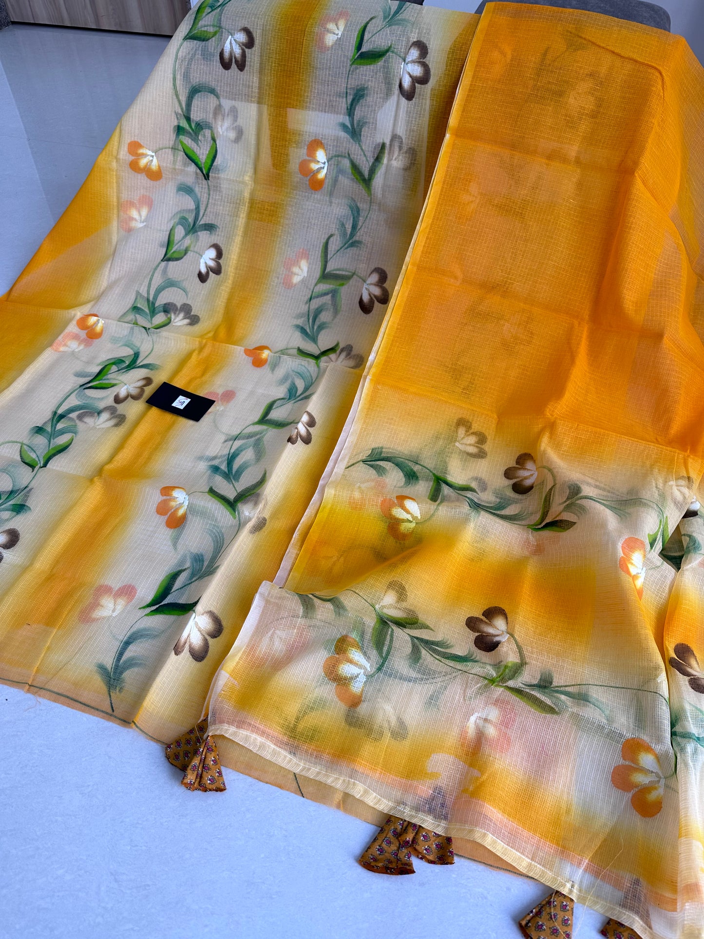 Hand Painted Kota Doria Cotton Top n Dupatta