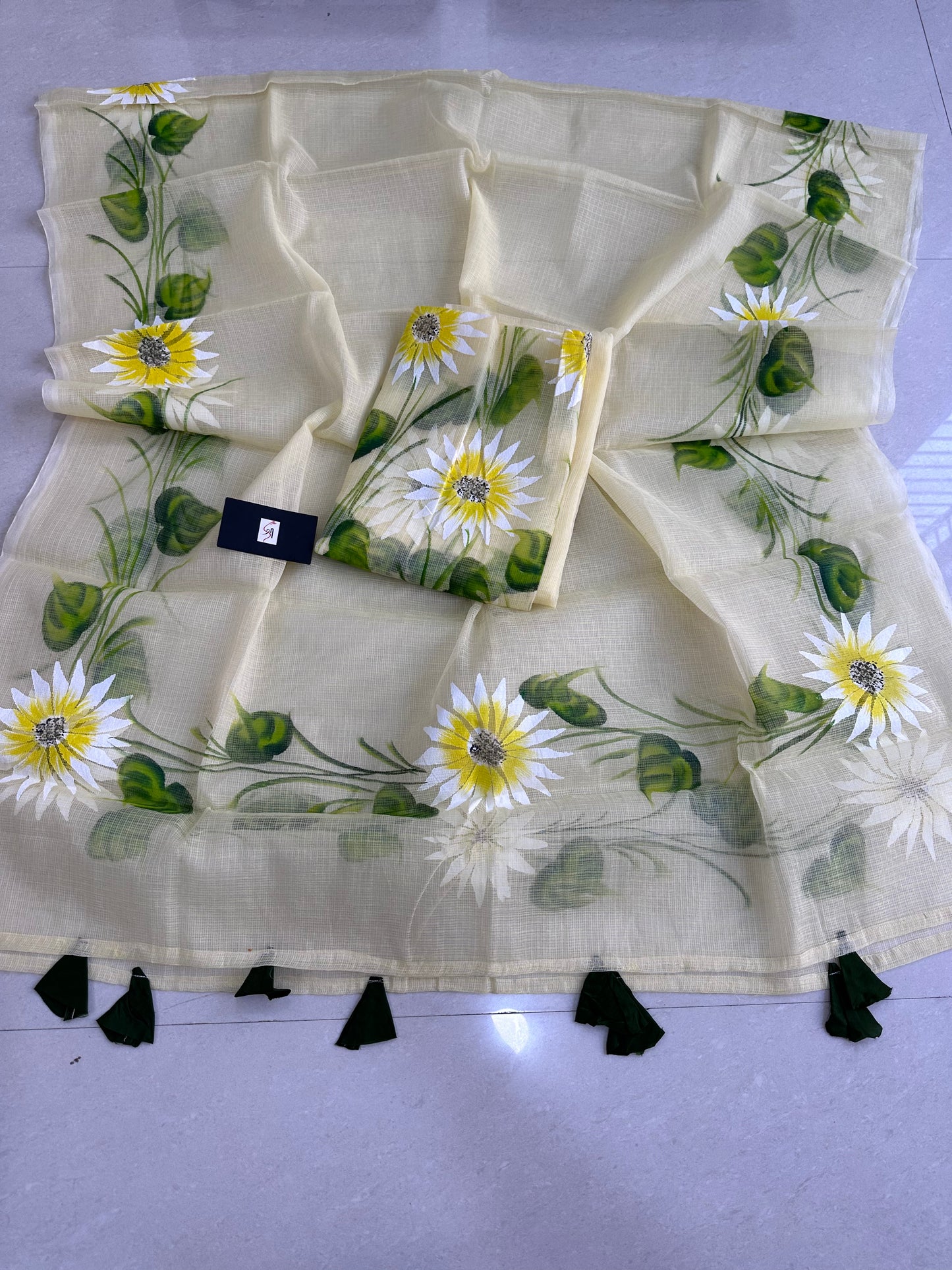 Hand Painted Kota Doria Cotton Top n Dupatta