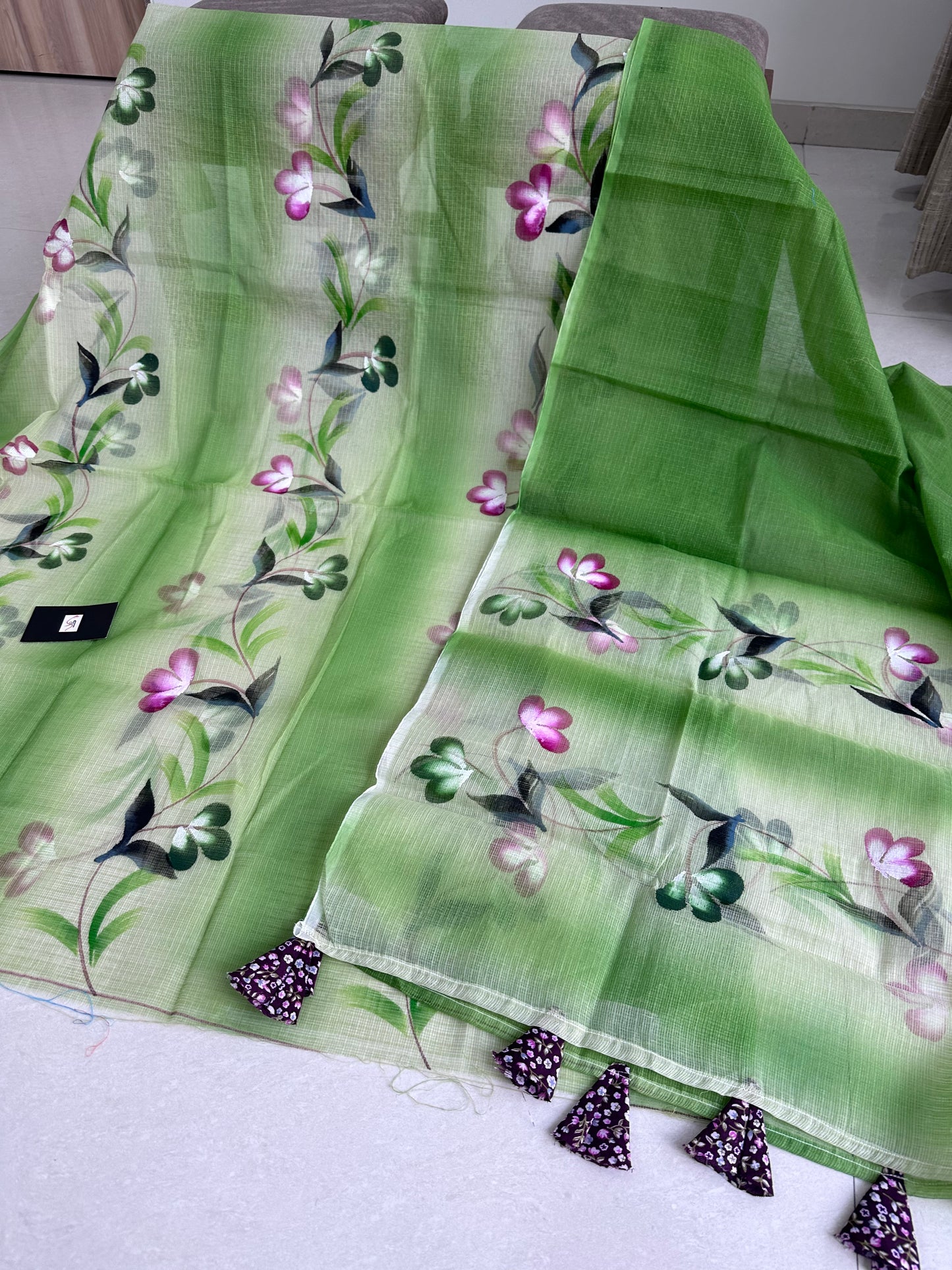 Hand Painted Kota Doria Cotton Top n Dupatta