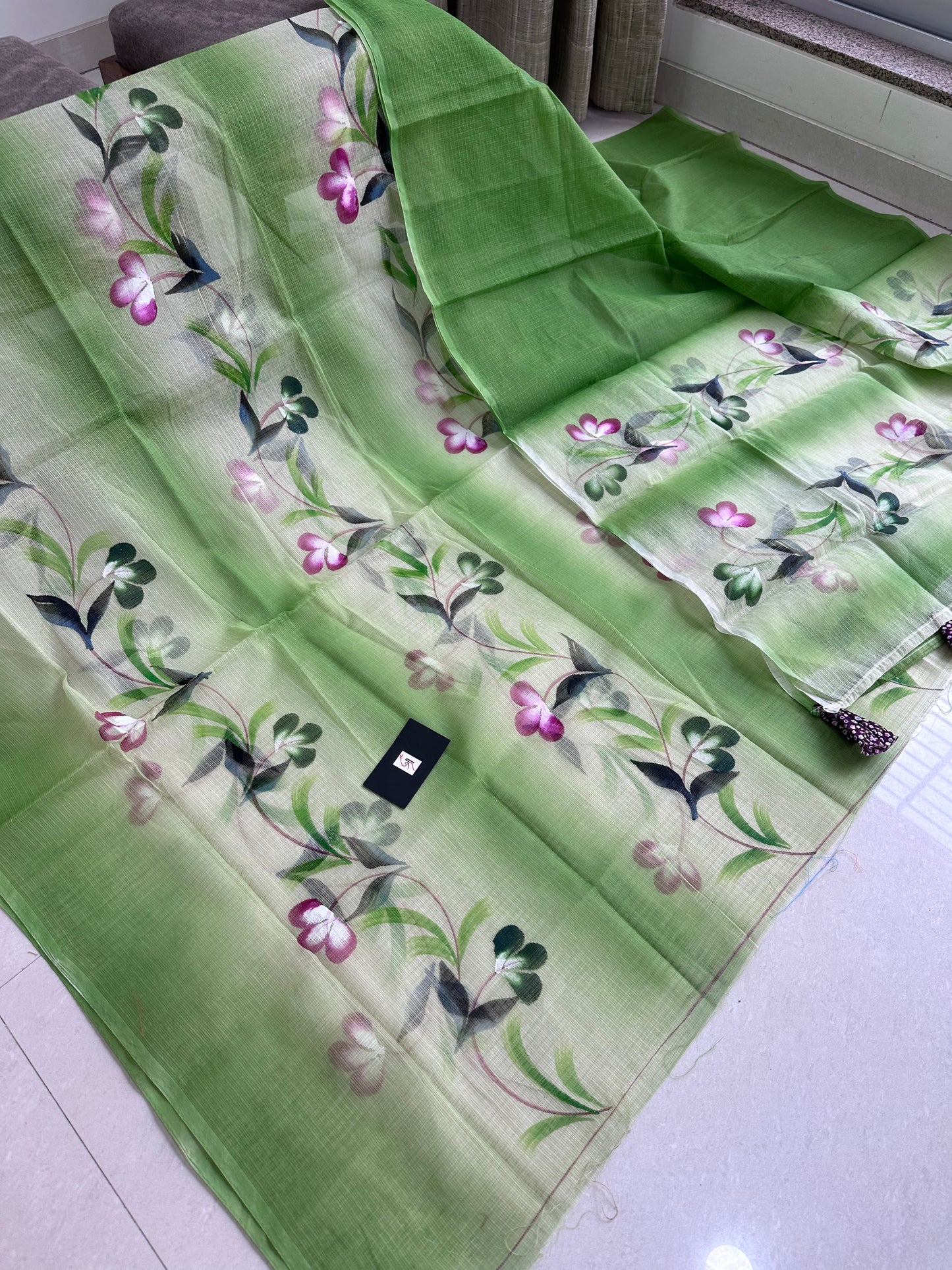 Hand Painted Kota Doria Cotton Top n Dupatta