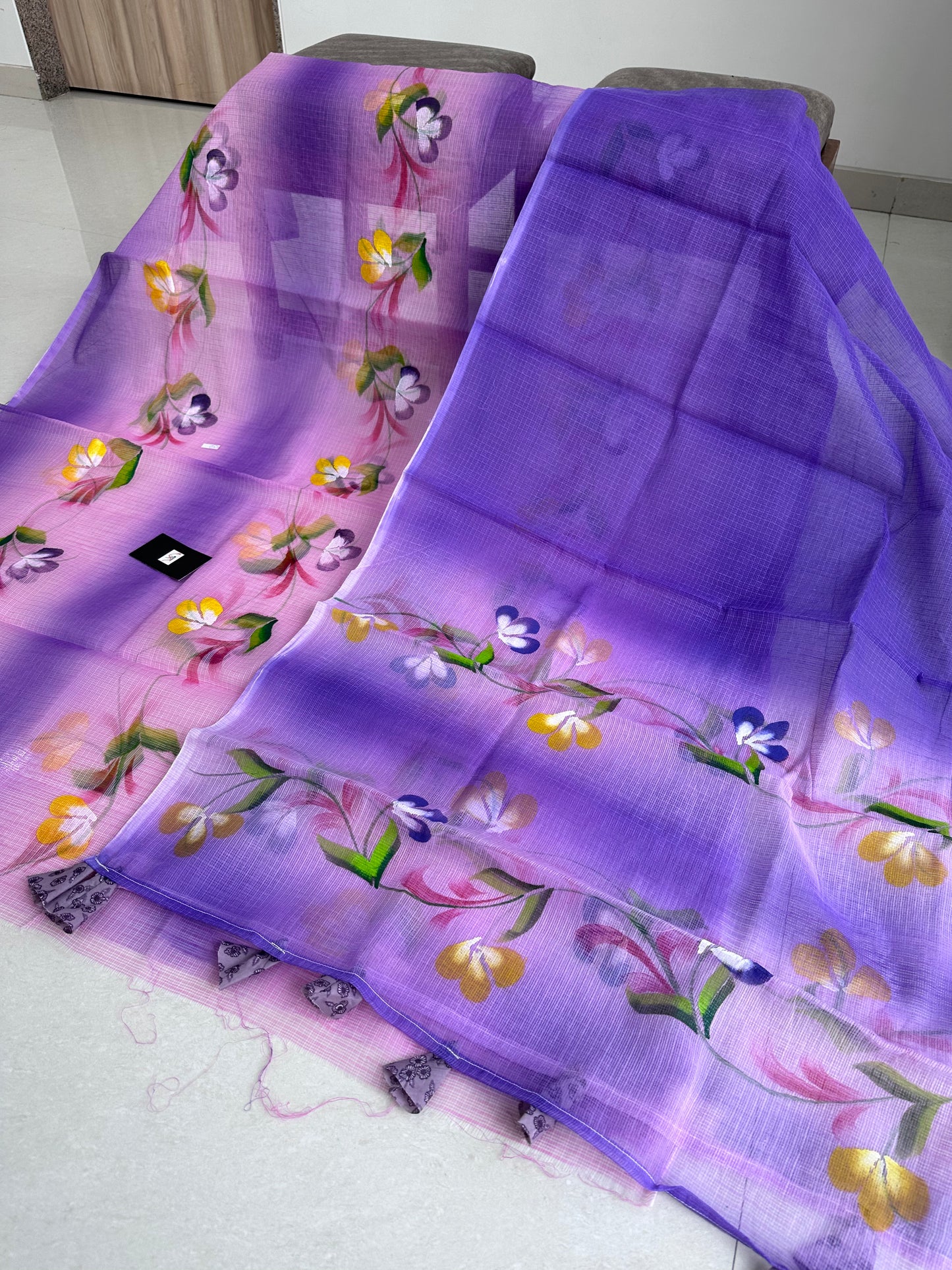 Hand Painted Kota Doria Cotton Top n Dupatta