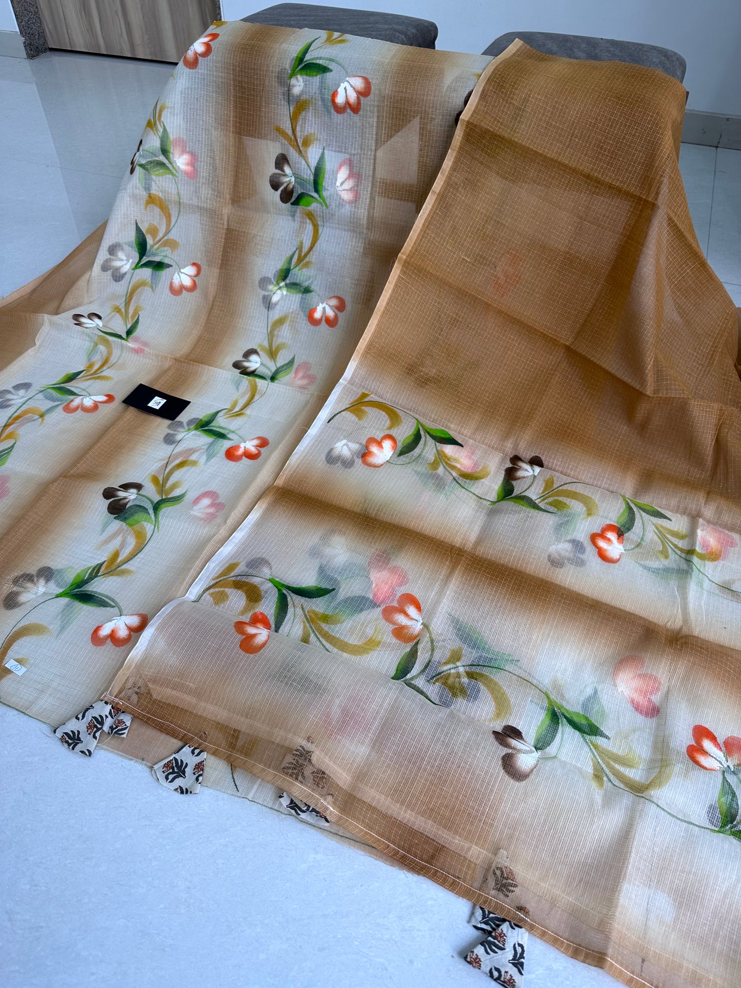 Hand Painted Kota Doria Cotton Top n Dupatta