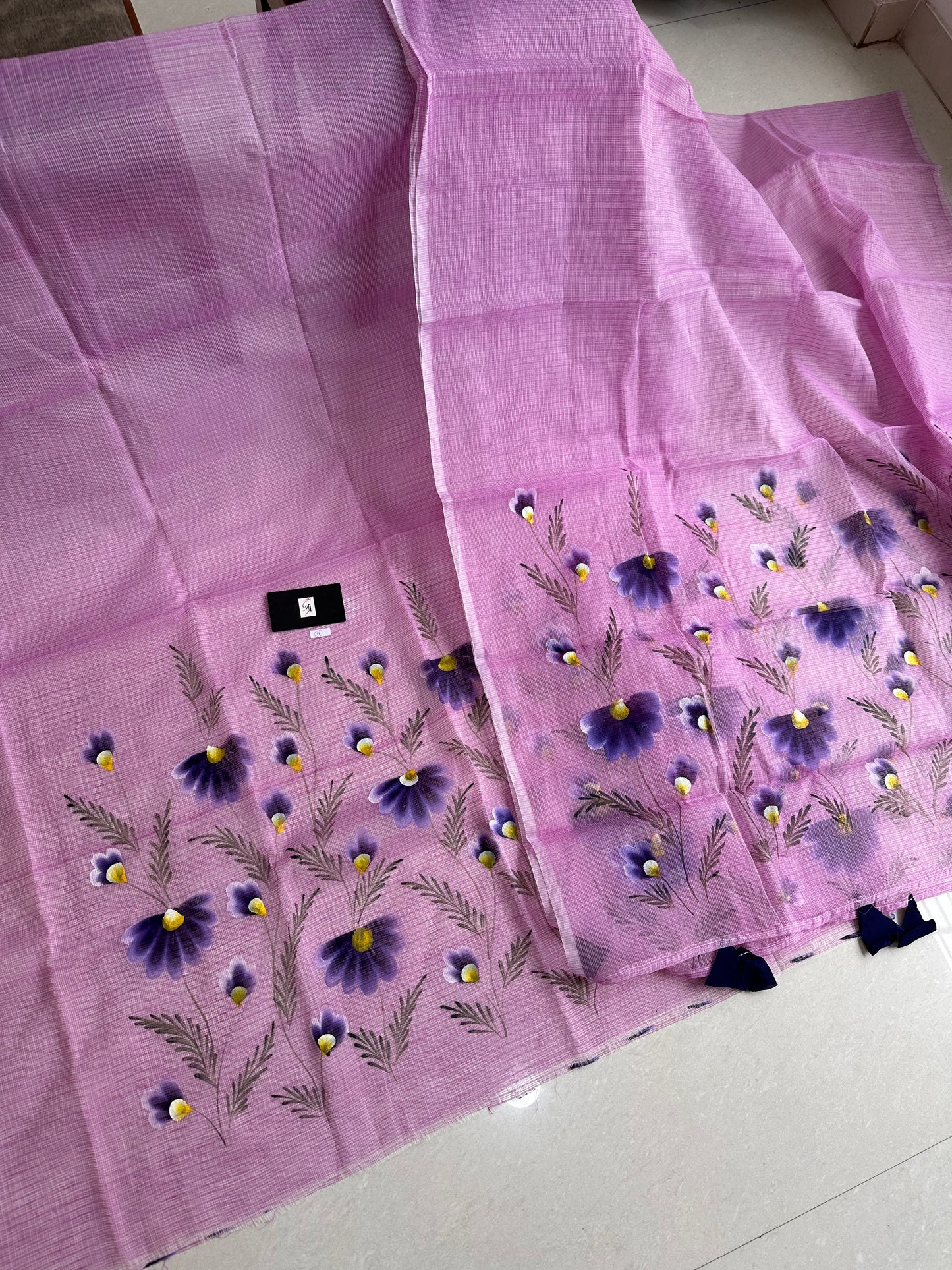 Hand Painted Kota Doria cotton Top n Dupatta