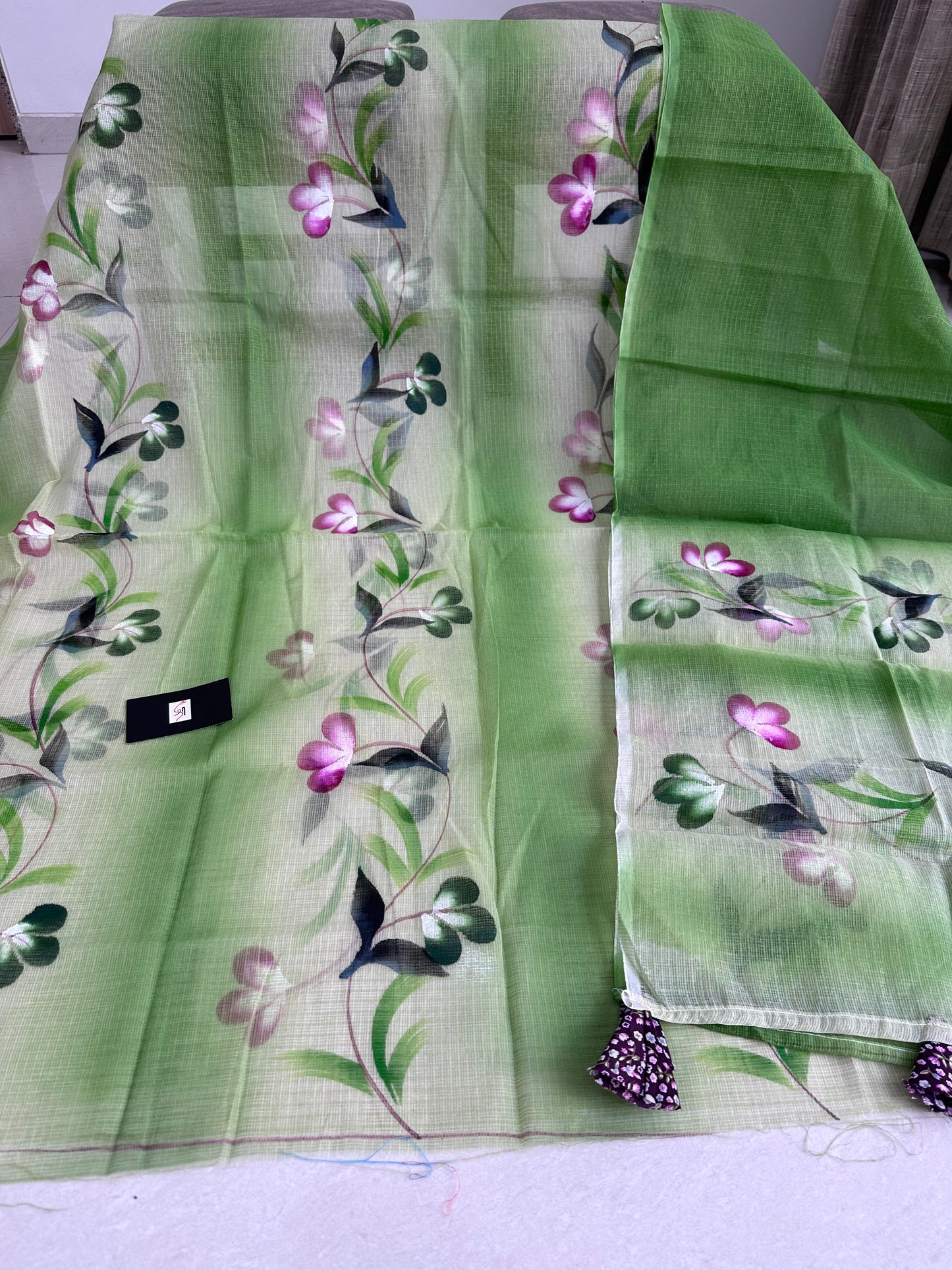 Hand Painted Kota Doria Cotton Top n Dupatta