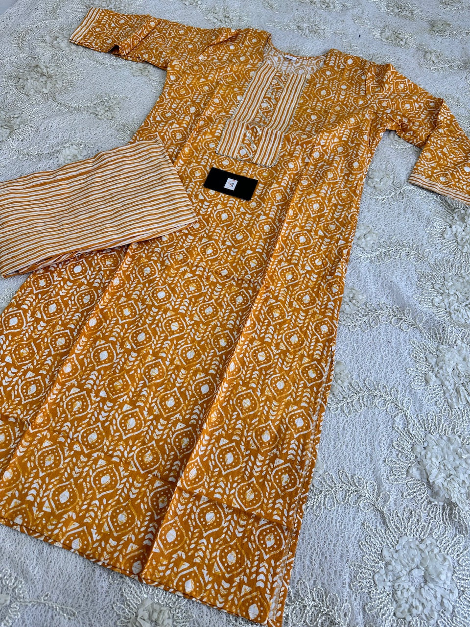 Pure HandBlock Printed Cotton Kurti n Pant Set