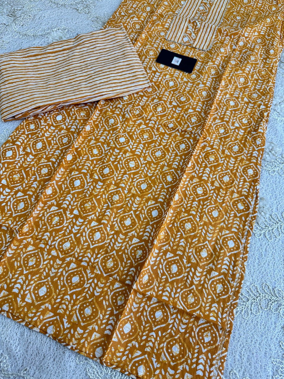 Pure HandBlock Printed Cotton Kurti n Pant Set