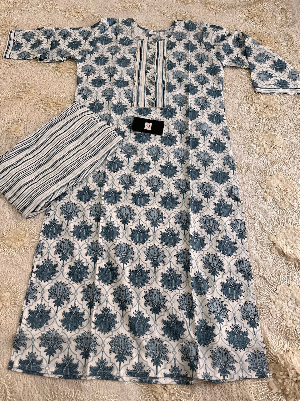 Pure HandBlock Printed Cotton Kurta n Pant