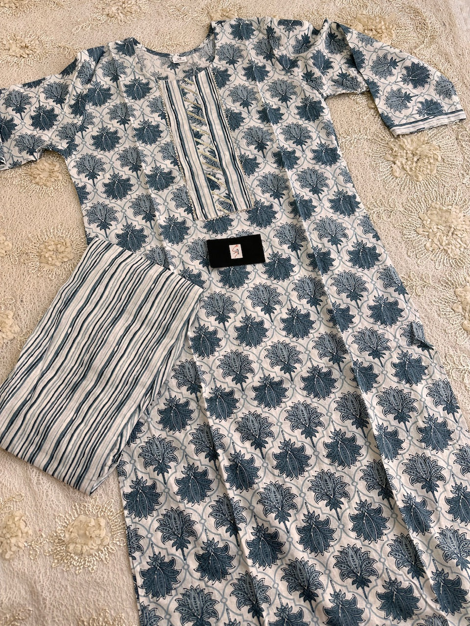 Pure HandBlock Printed Cotton Kurta n Pant