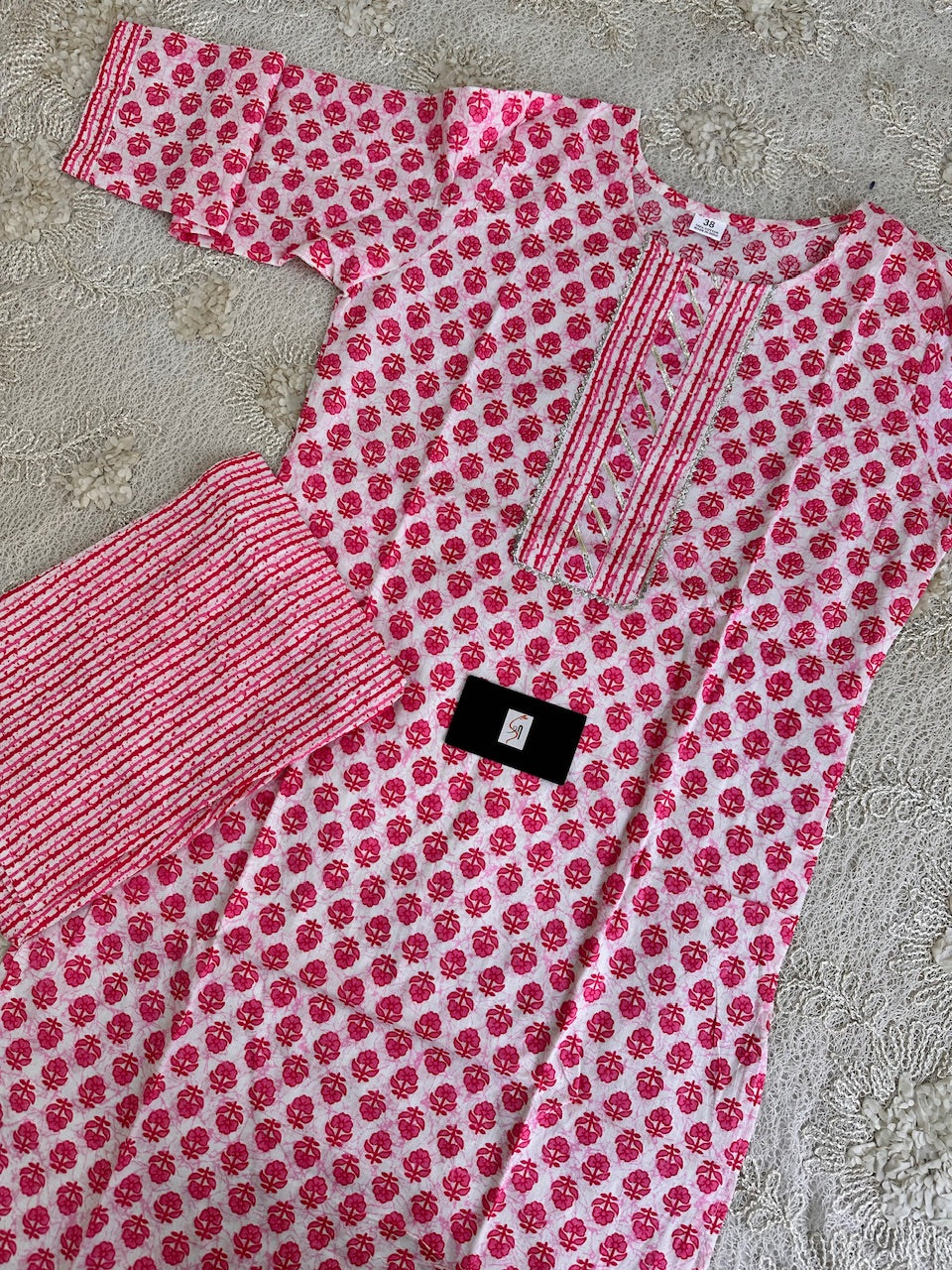 Pure HandBlock Printed Cotton Kurta N Pant Set