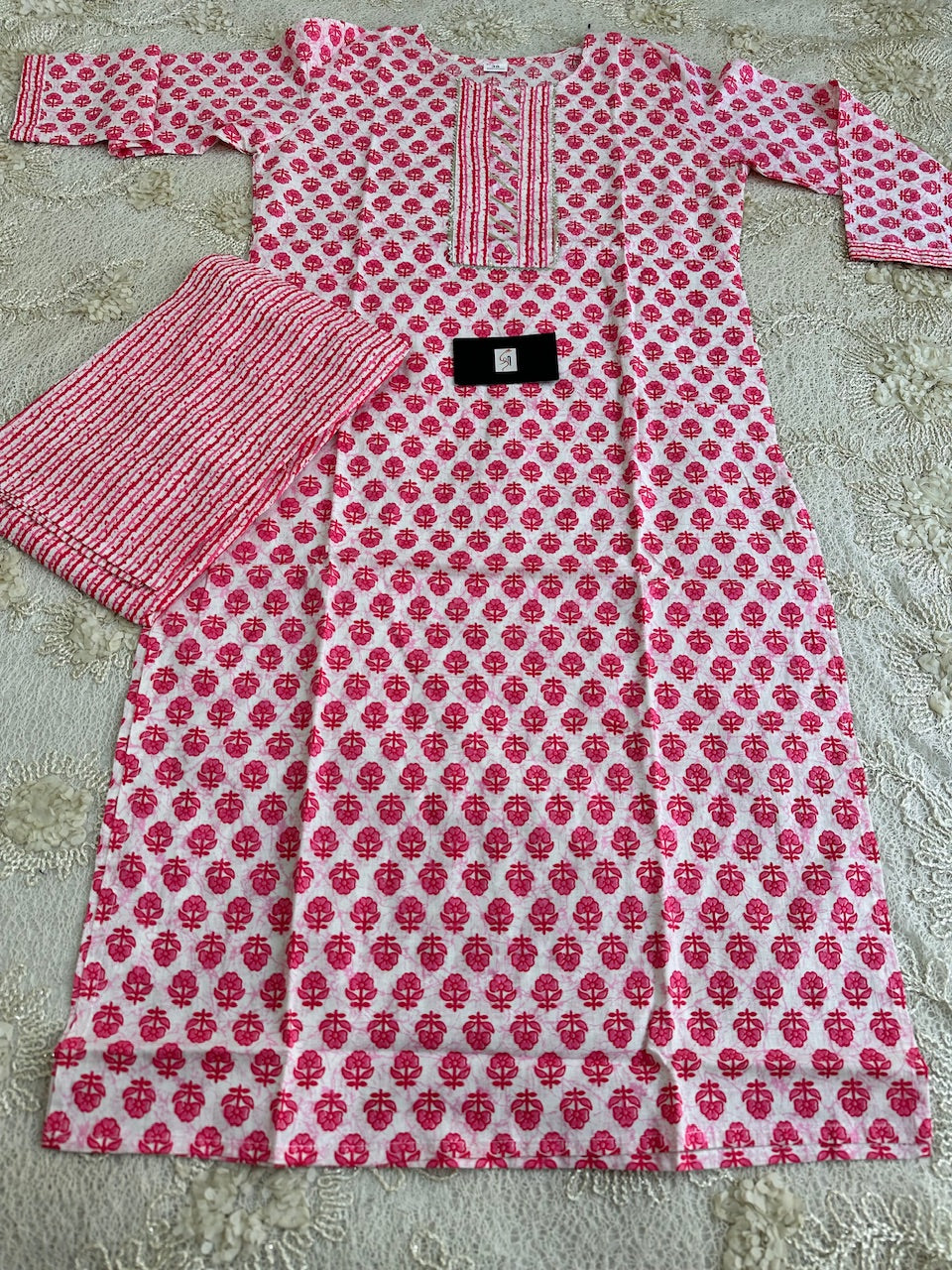 Pure HandBlock Printed Cotton Kurta N Pant Set