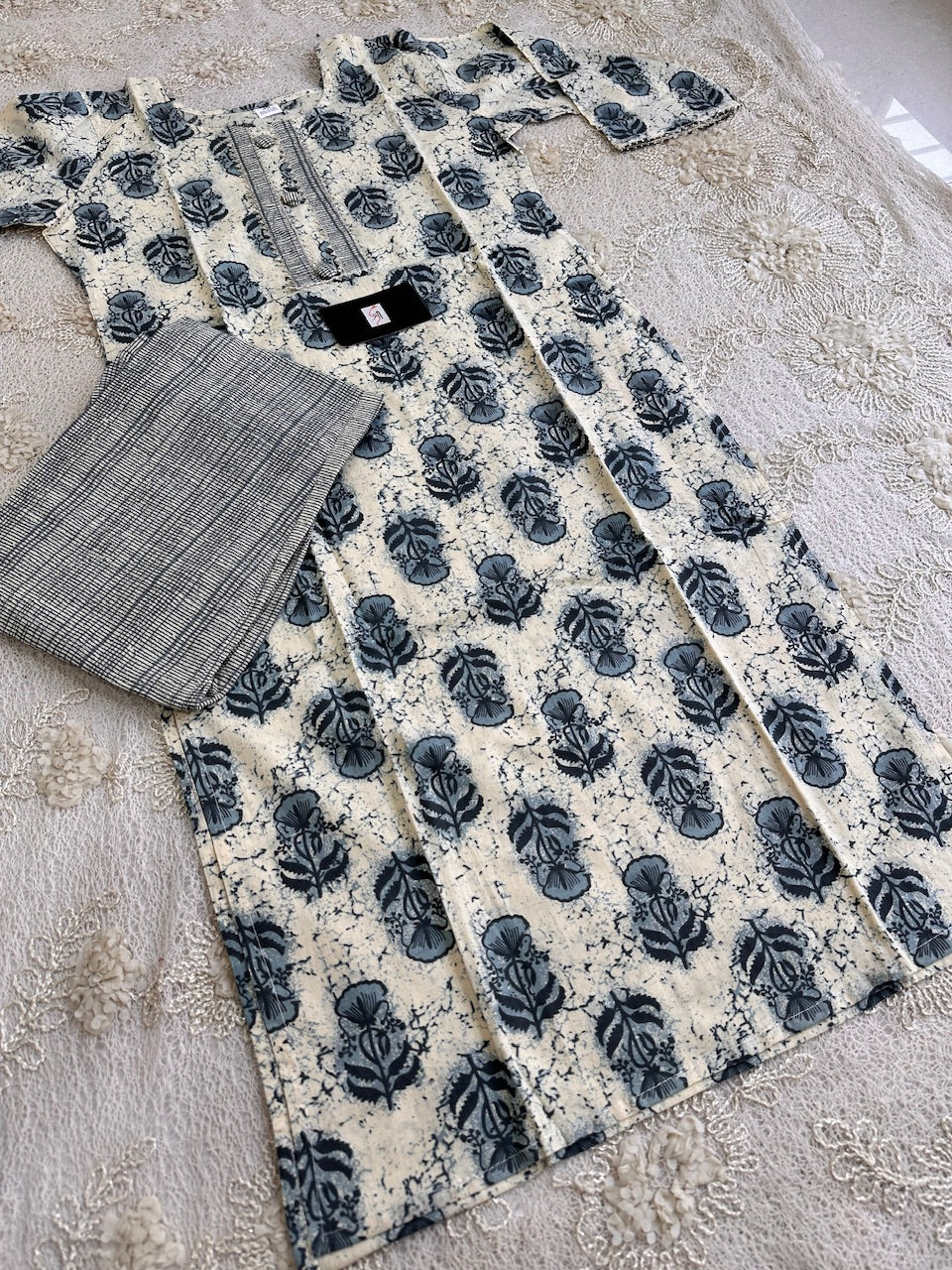 Pure HandBlock Printed Cotton Kurta n Pant Set