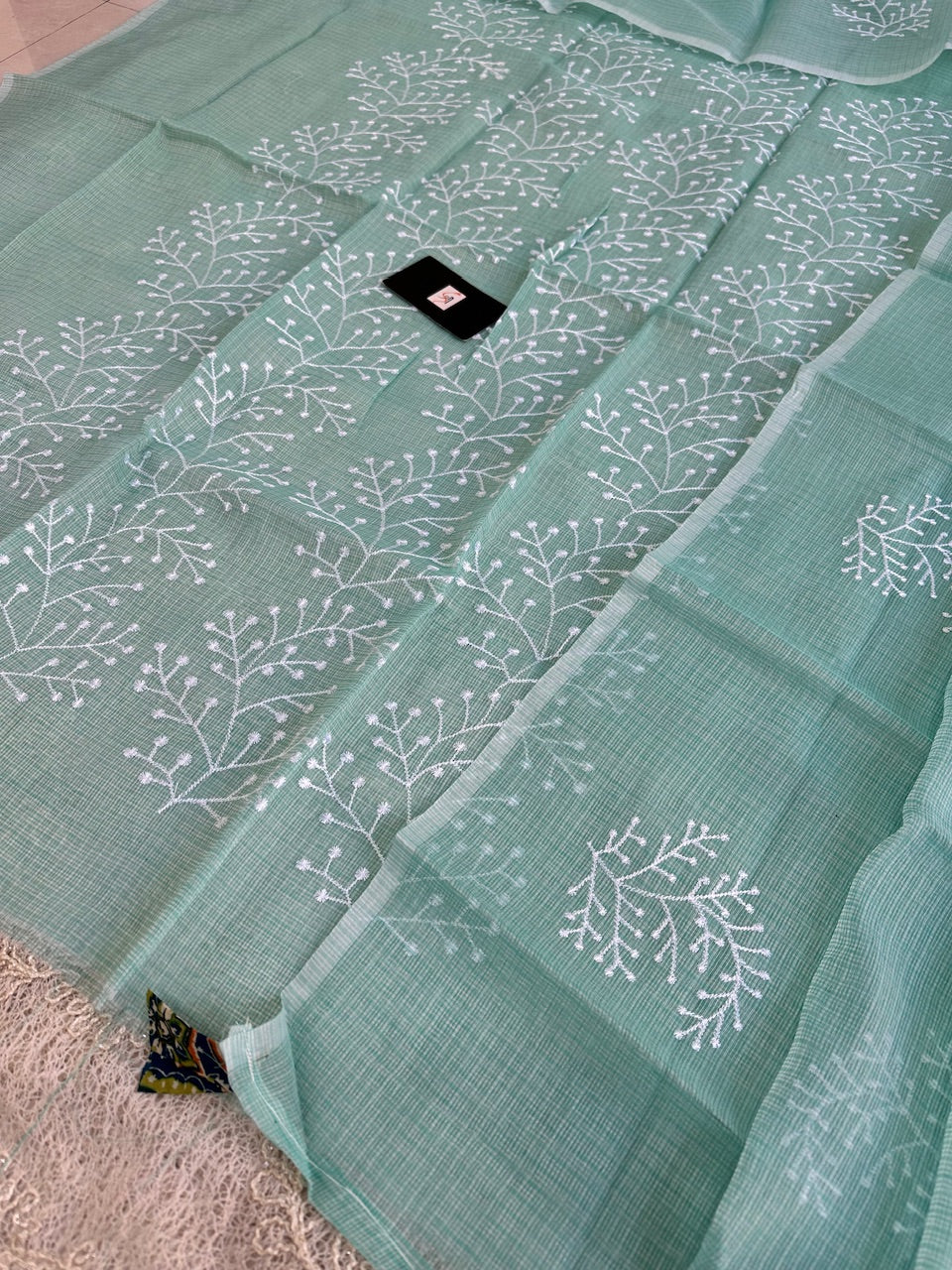 Embroidered Kota Cotton Doria Top N Dupatta (Suit)