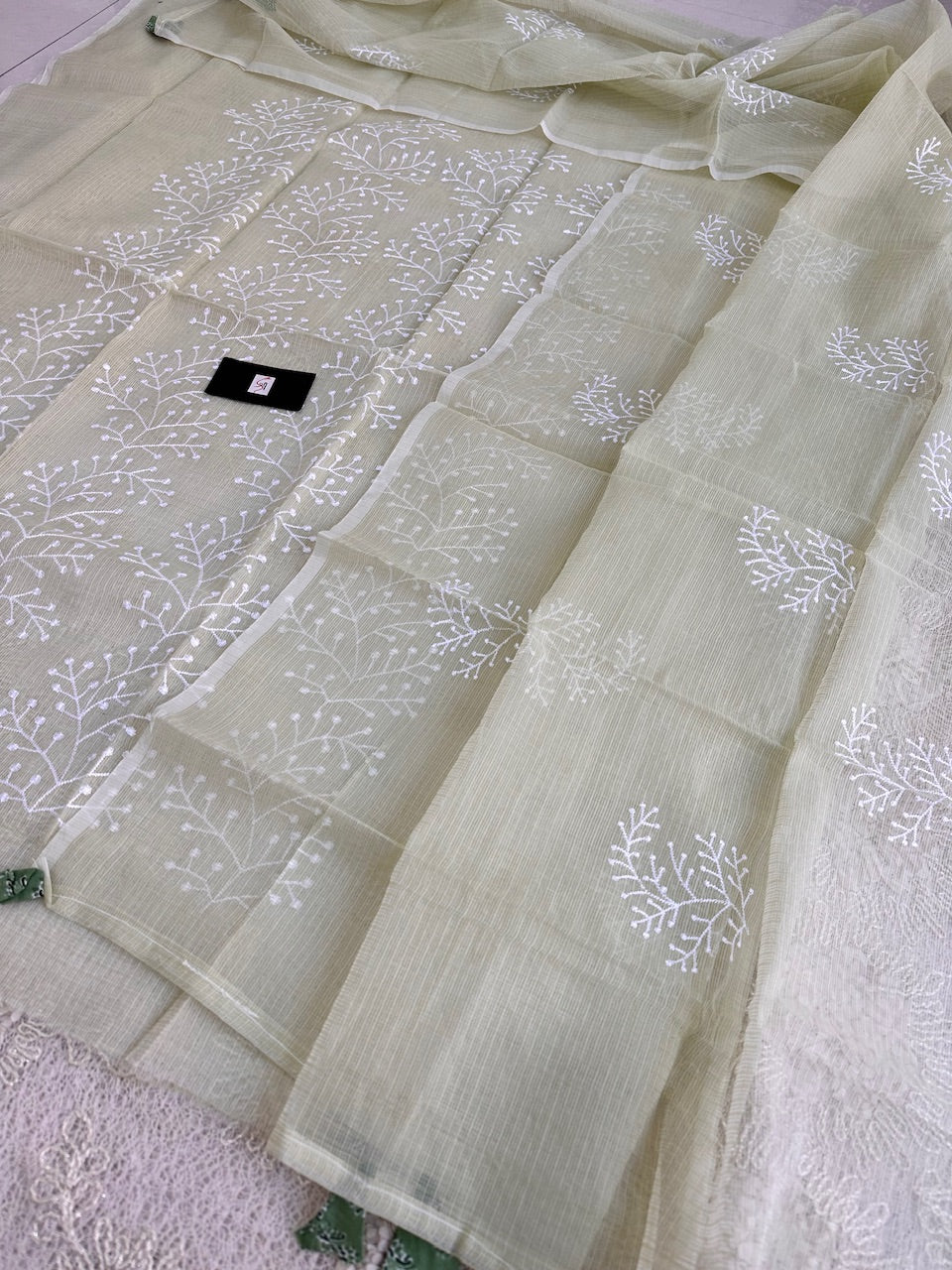 Embroidered Kota Cotton Doria Top n Dupatta (Suit)