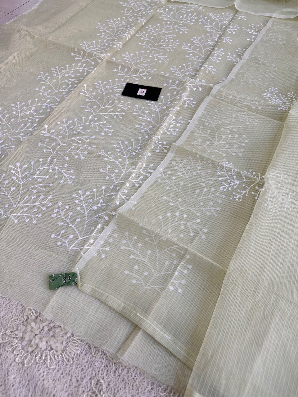 Embroidered Kota Cotton Doria Top n Dupatta (Suit)