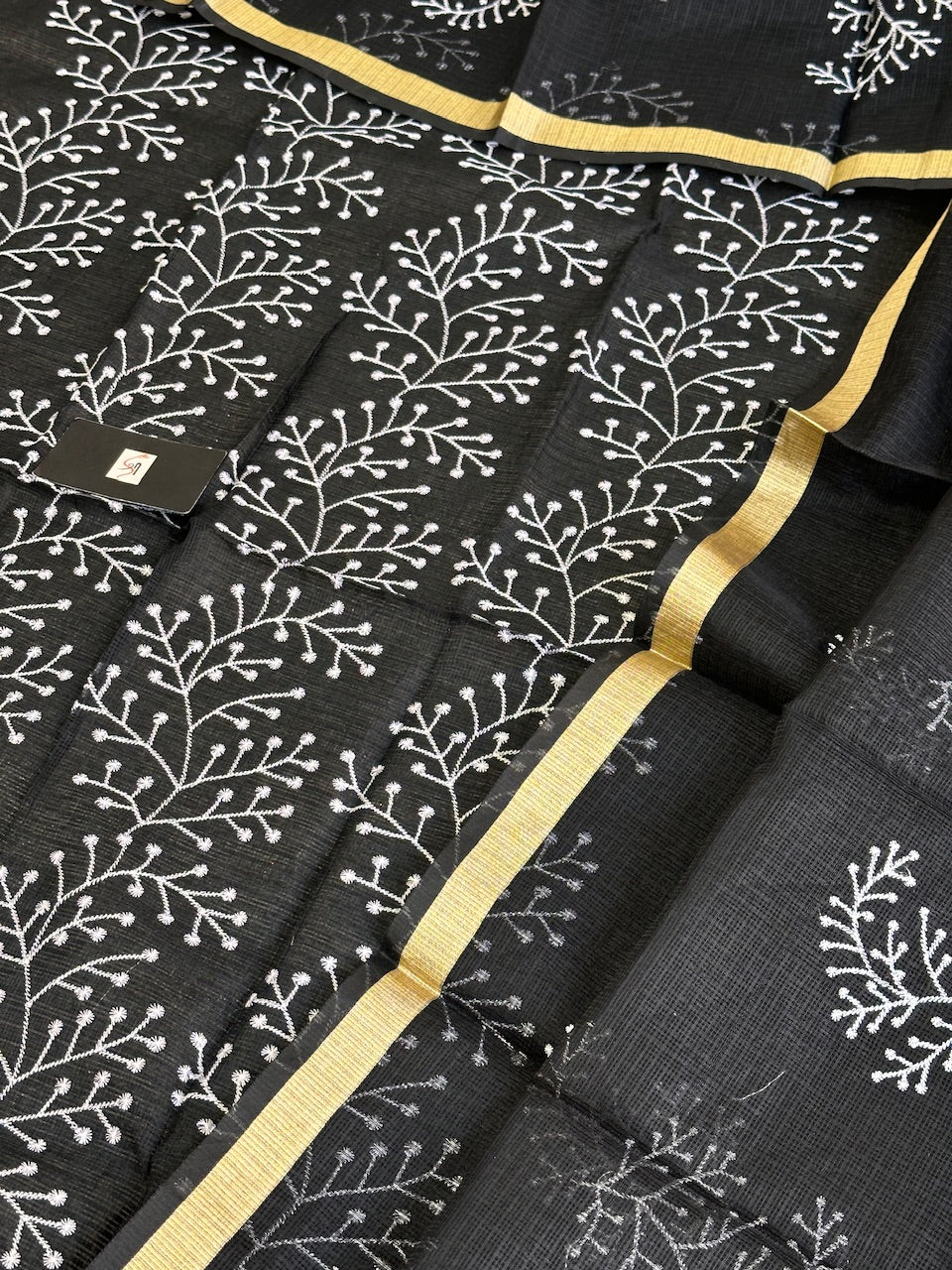 Embroidered Kota Cotton Doria Top N Dupatta (Suit)