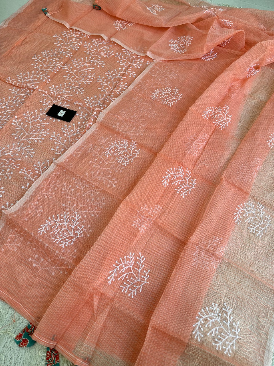 Embroidered Kota Cotton Doria Top N Dupatta (Suit)