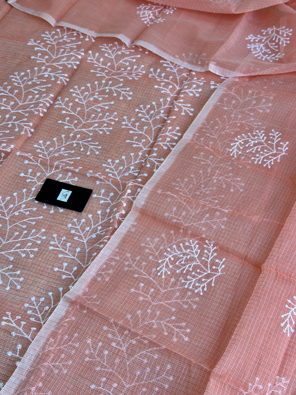 Embroidered Kota Cotton Doria Top N Dupatta (Suit)