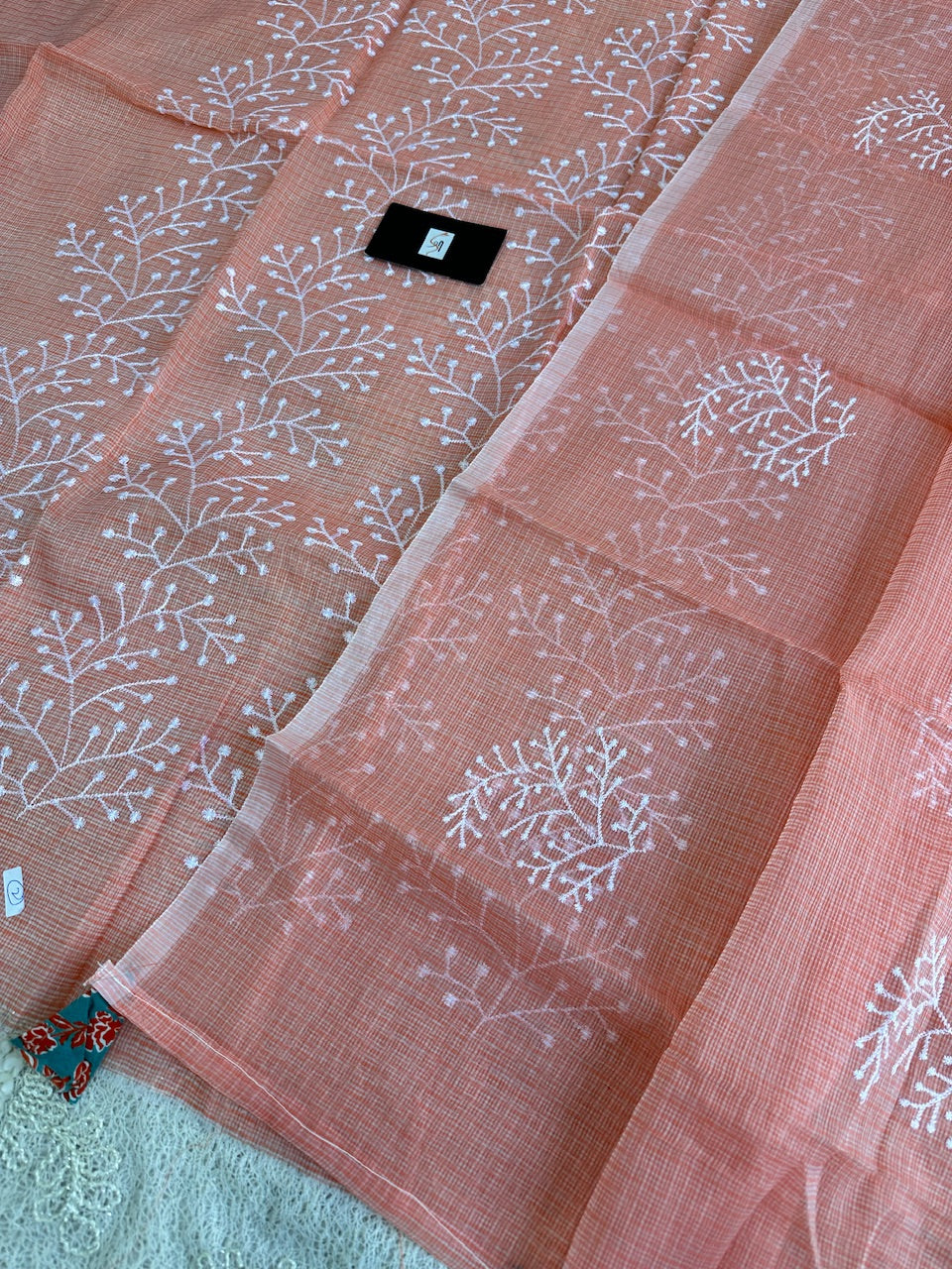 Embroidered Kota Cotton Doria Top N Dupatta (Suit)