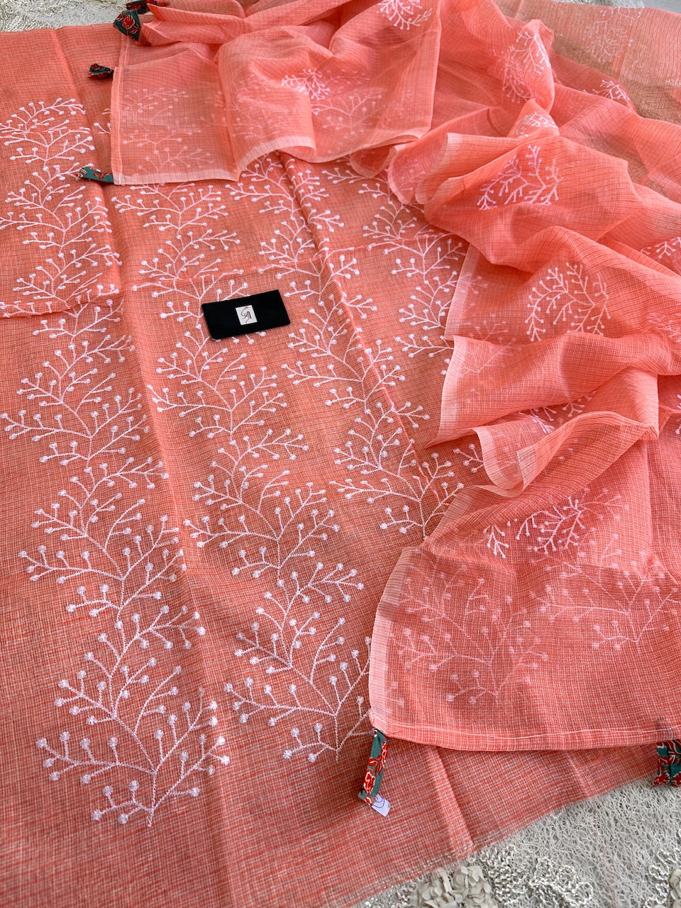 Embroidered Kota Cotton Doria Top N Dupatta (Suit)