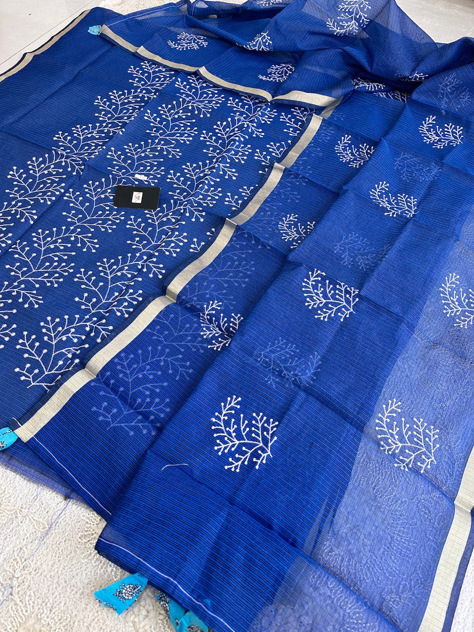 Embroidered Kota Cotton Doria Top N Dupatta (Suit)