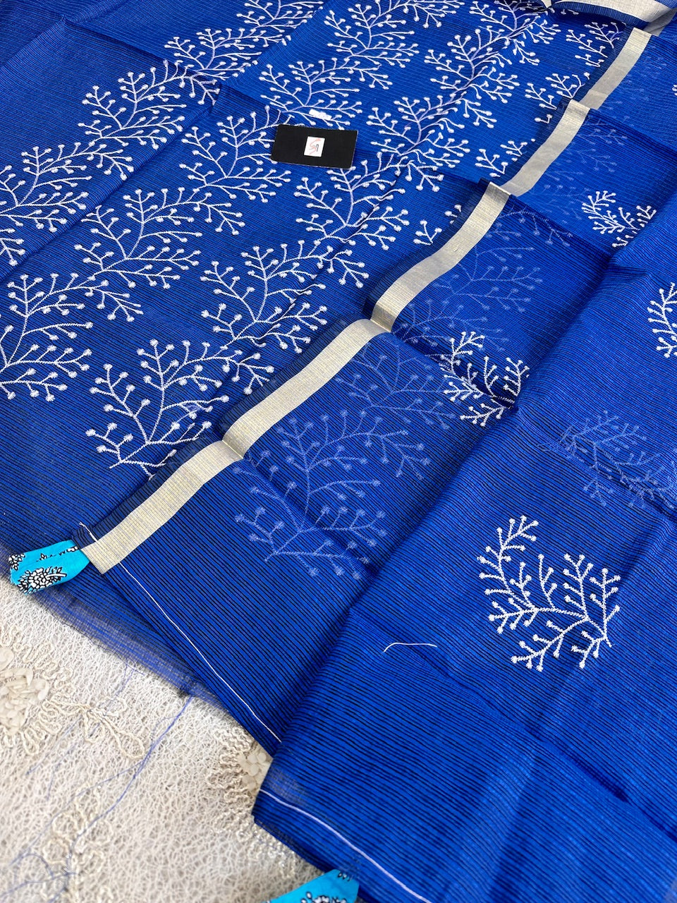 Embroidered Kota Cotton Doria Top N Dupatta (Suit)