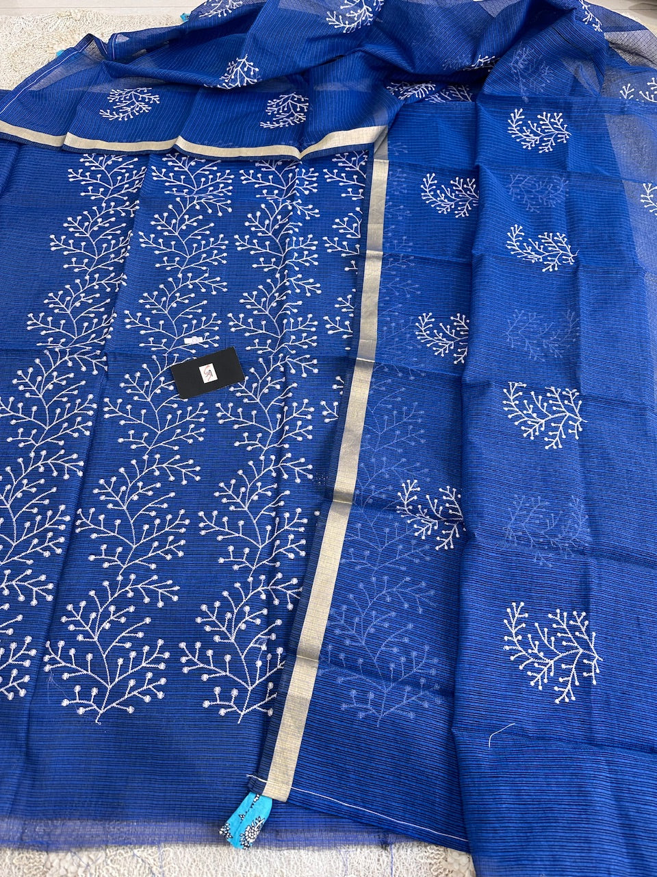 Embroidered Kota Cotton Doria Top N Dupatta (Suit)