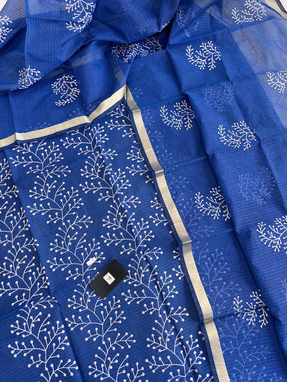 Embroidered Kota Cotton Doria Top N Dupatta (Suit)