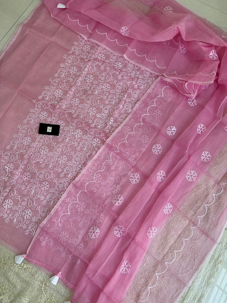 Embroidered Kota Cotton Top N Dupatta (Suit)