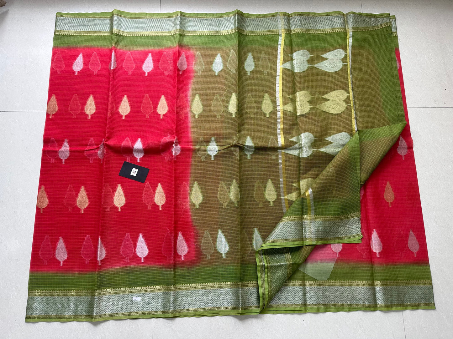 Pure Weaved Kota Cotton Doria Saree