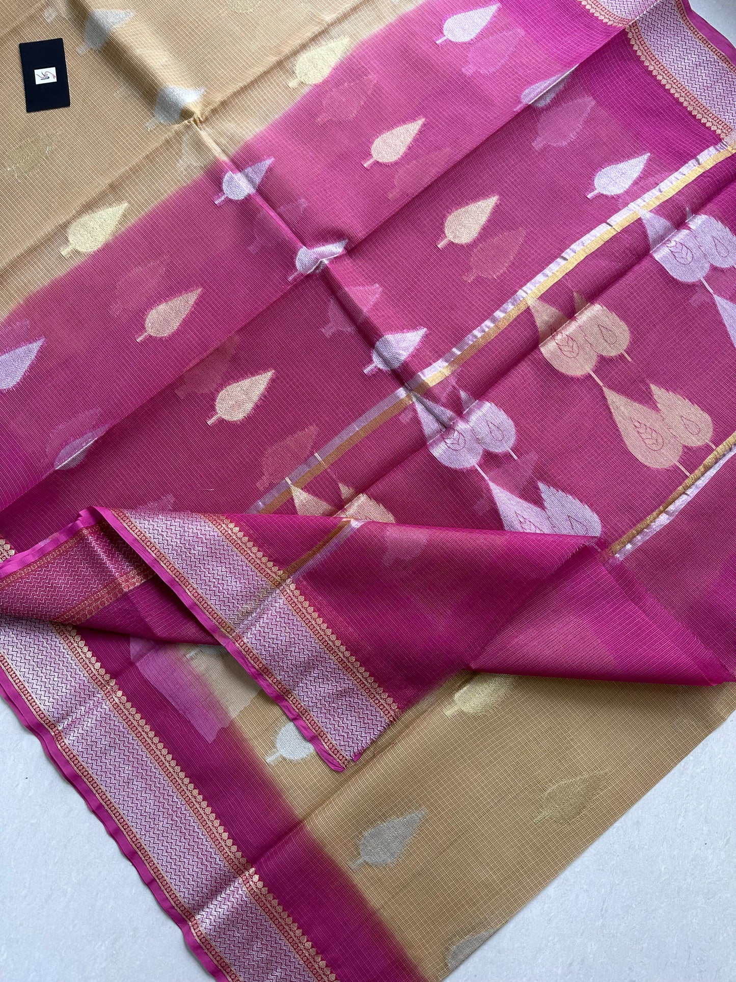 Pure Weaved Kota Cotton Doria Saree