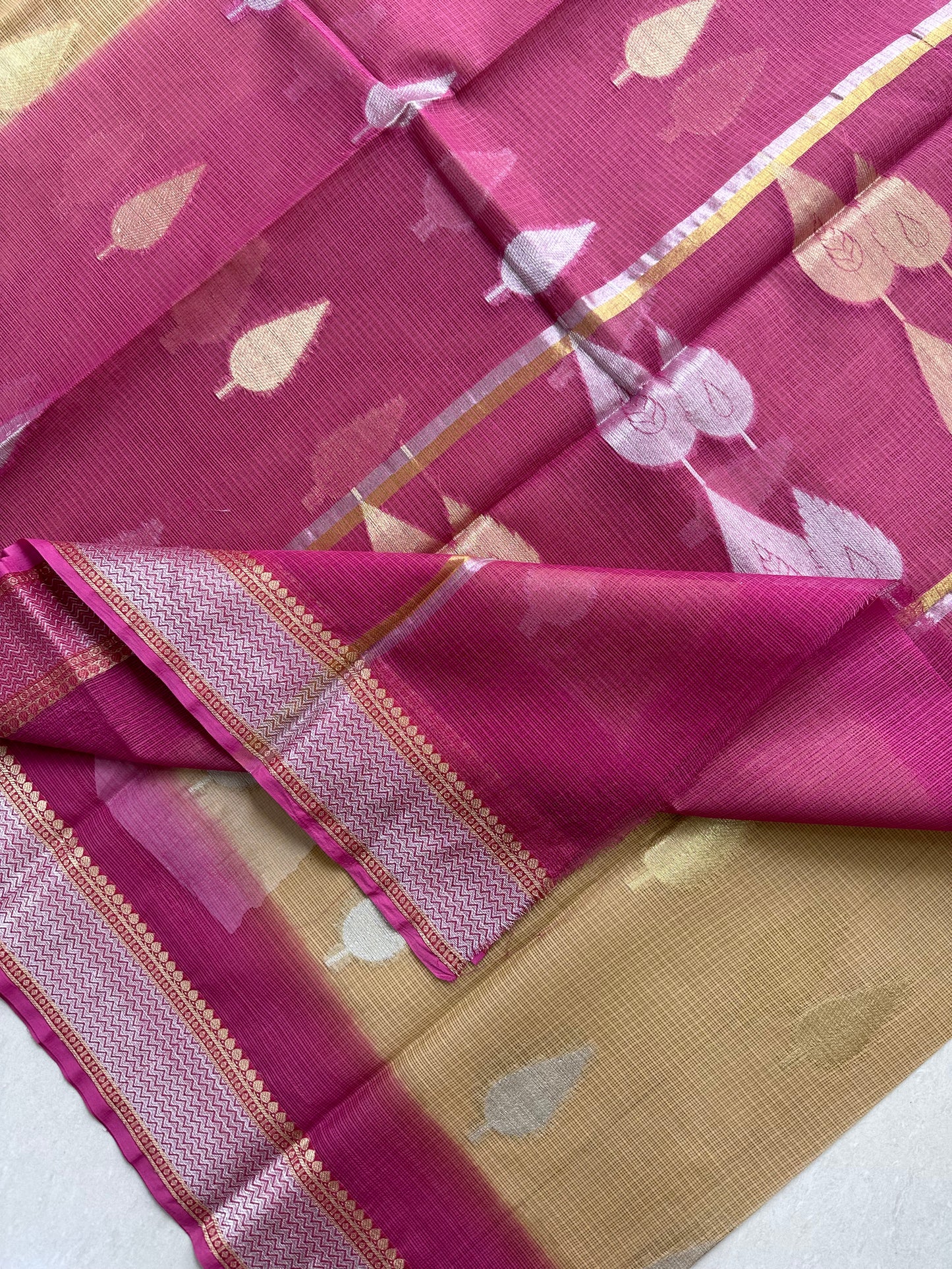 Pure Weaved Kota Cotton Doria Saree