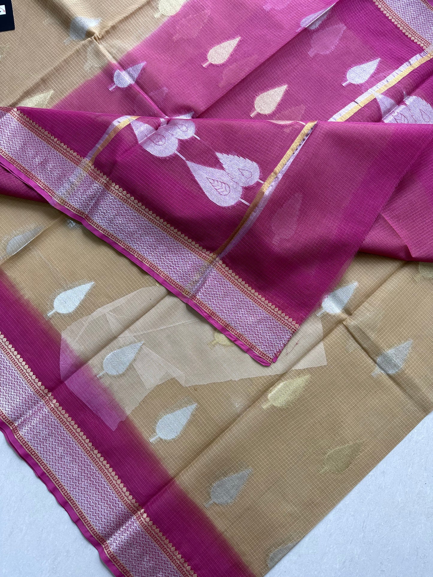 Pure Weaved Kota Cotton Doria Saree