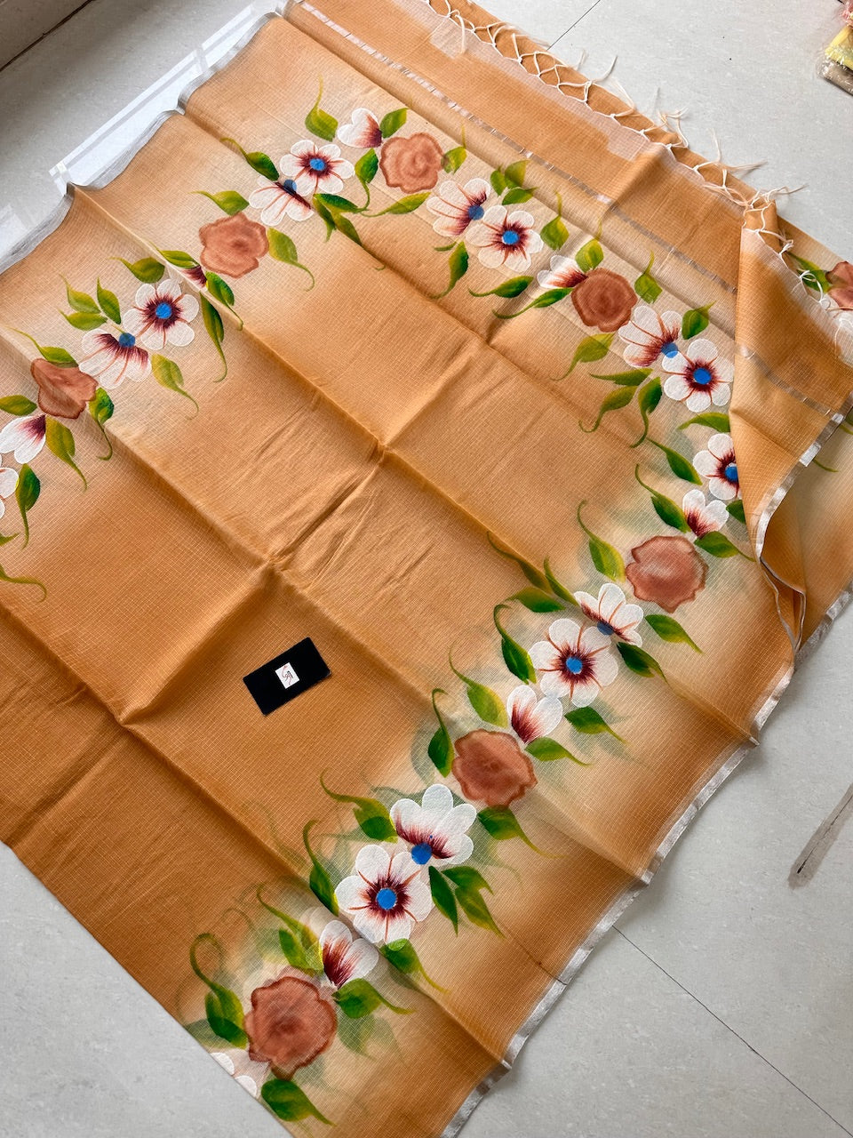 Handpainted Kota Cotton Doria Saree