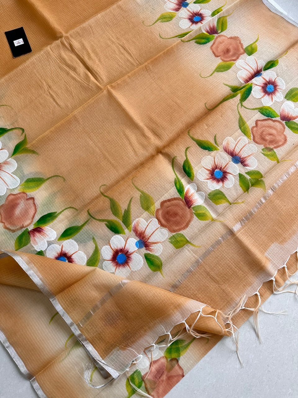 Handpainted Kota Cotton Doria Saree