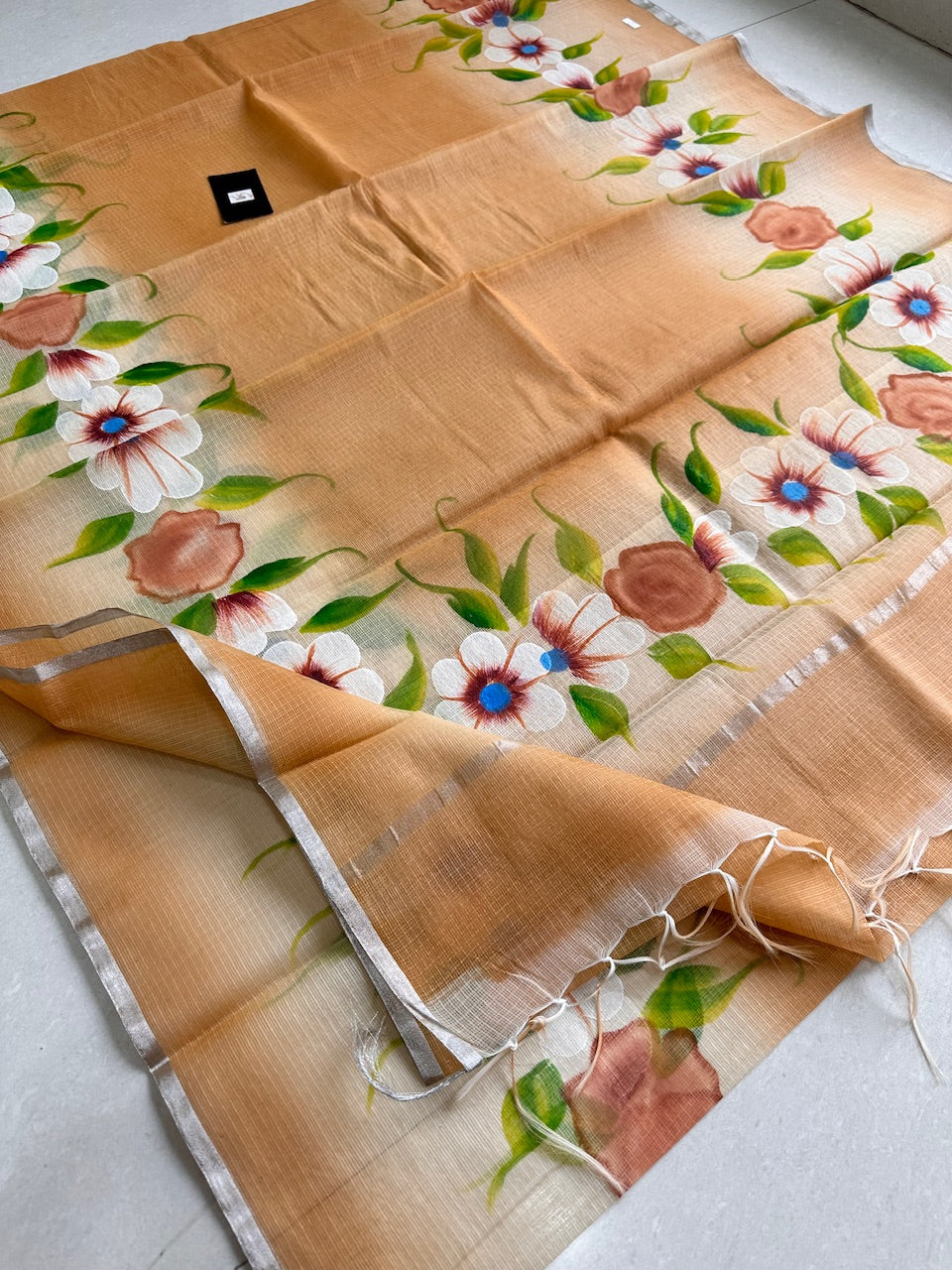 Handpainted Kota Cotton Doria Saree