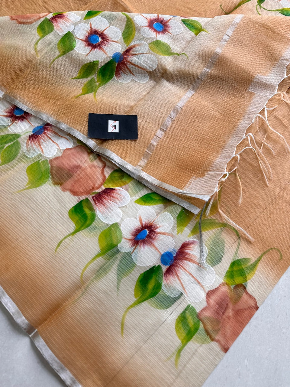 Handpainted Kota Cotton Doria Saree