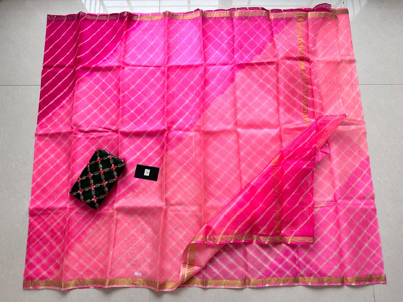 Pure Kota Hand Tye N Dye Kota Silk Saree