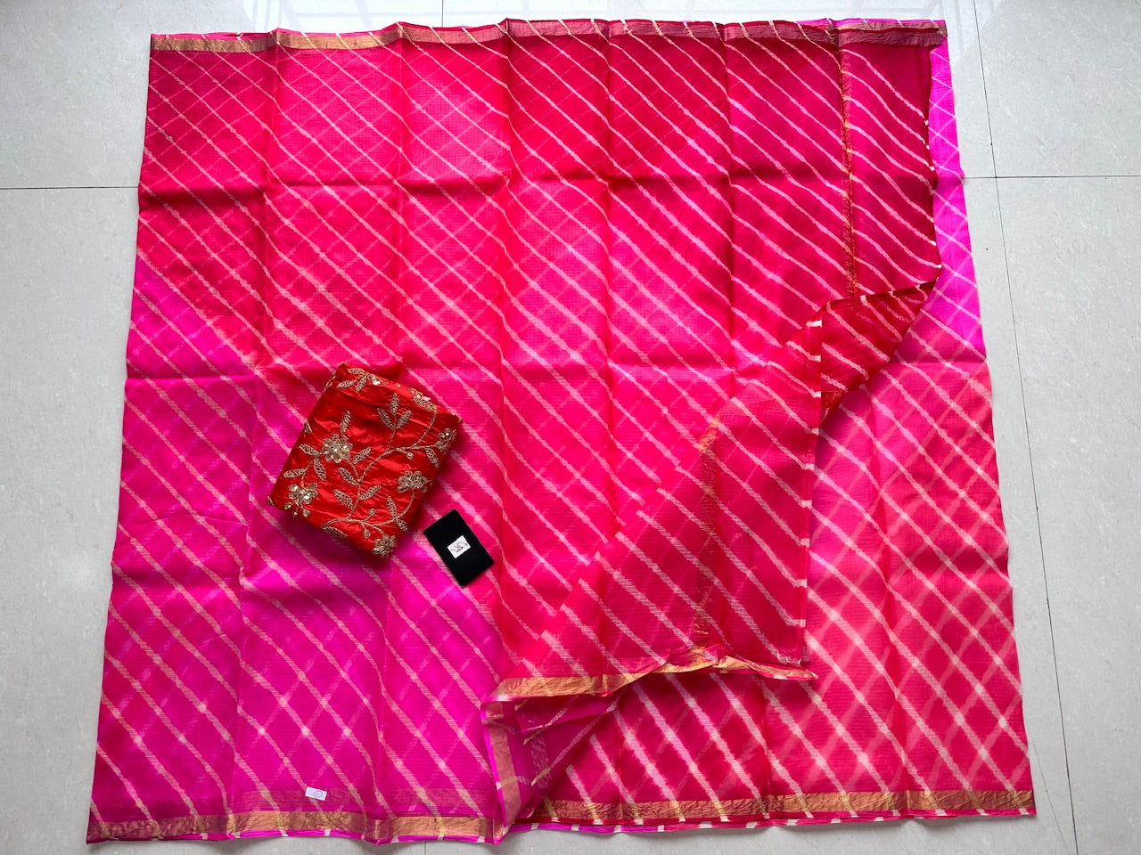 Pure Hand Tye N Dye Kota Silk Saree