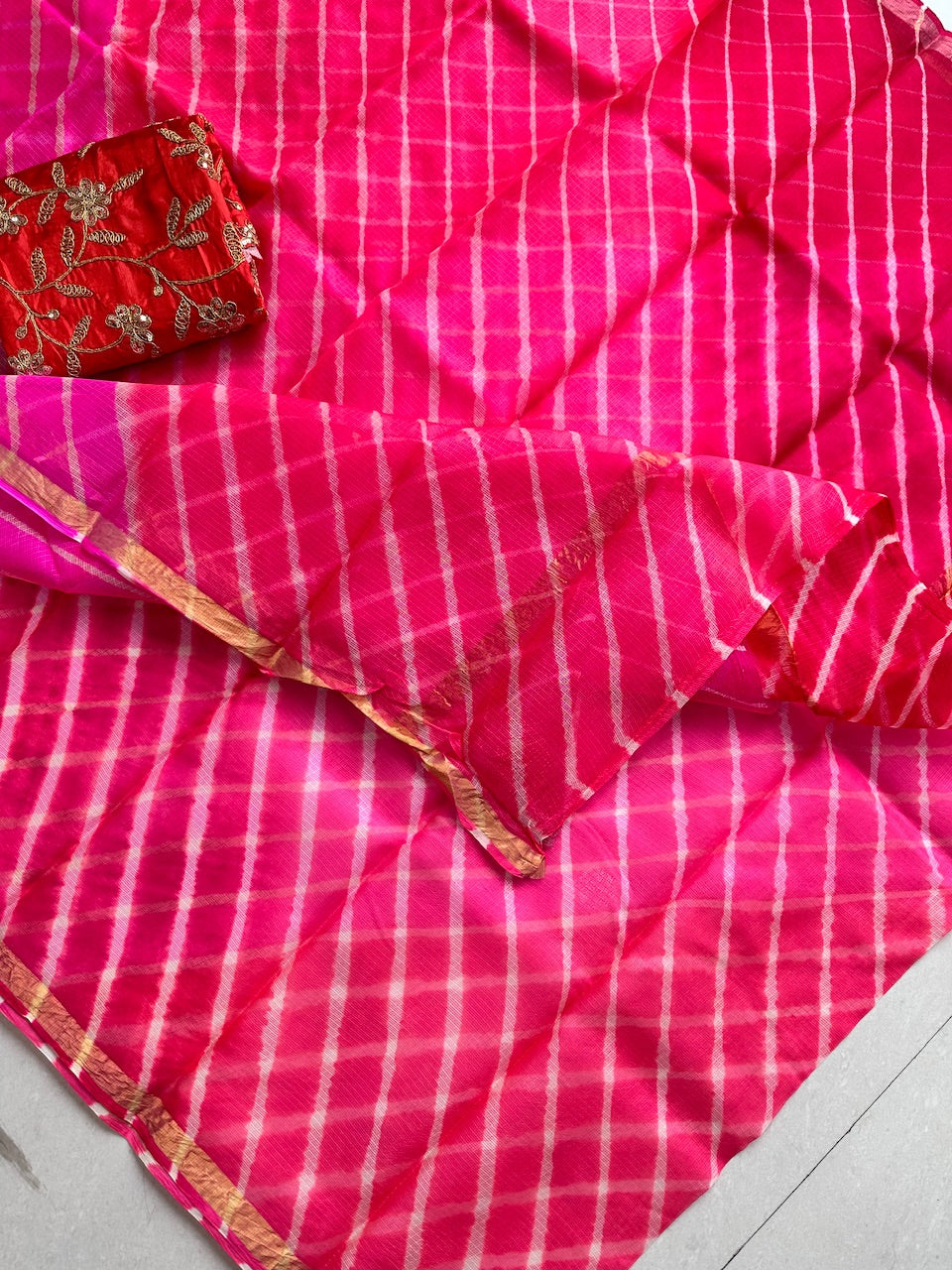 Pure Hand Tye N Dye Kota Silk Saree