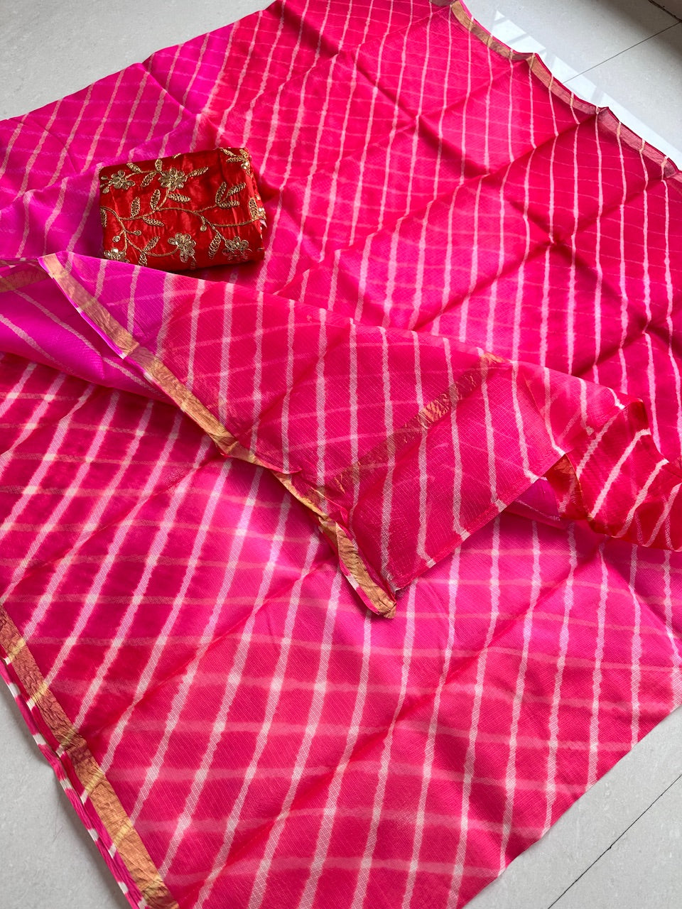 Pure Hand Tye N Dye Kota Silk Saree