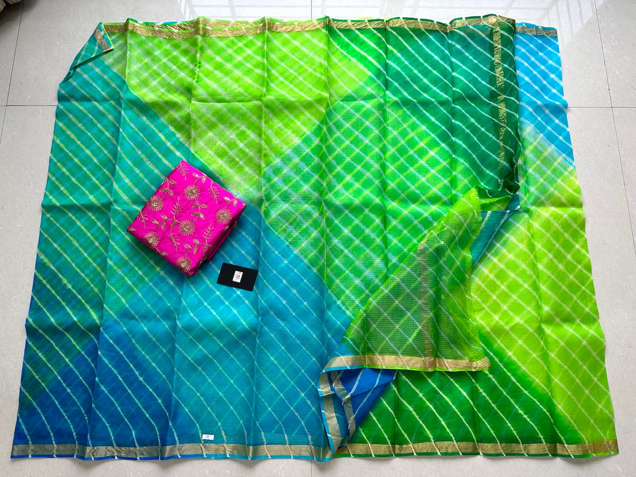 Pure Hand Tye N Dye Kota Silk Saree